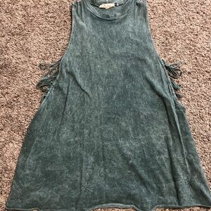 Gilded Intent Washed Teal Side Detail Tank